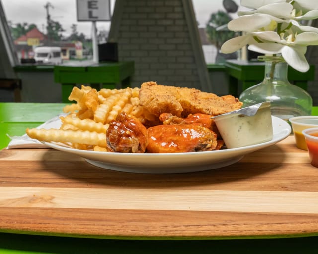 TJ's Crispy Fish & Chicken.